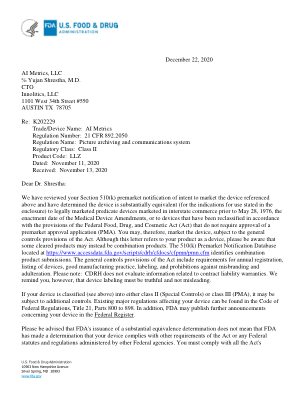 2020 年 12 月 22 日 AI Metrics, LLC Yujan Shrestha 医学博士...